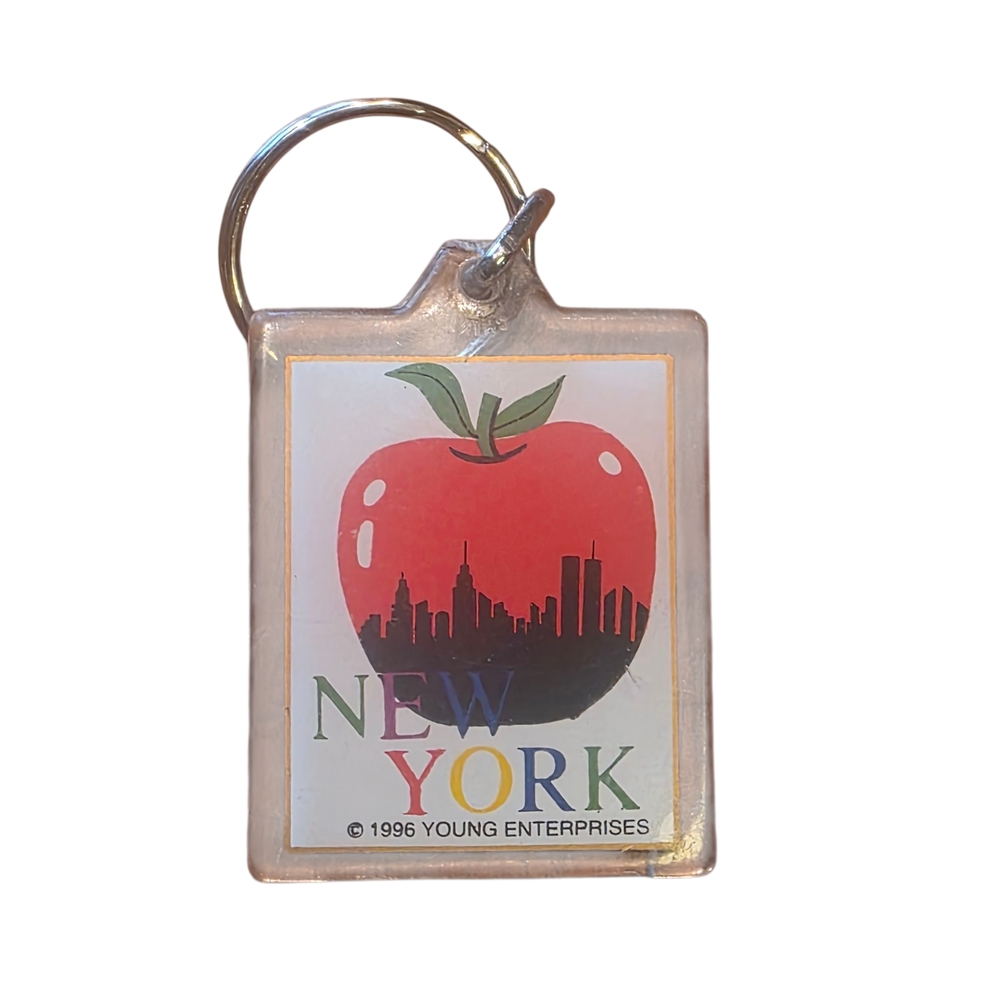 New York Apple Keychain